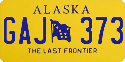 AK license plate GAJ373