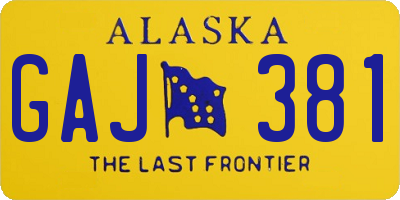 AK license plate GAJ381