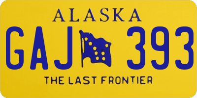 AK license plate GAJ393