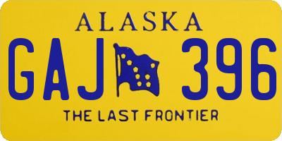 AK license plate GAJ396