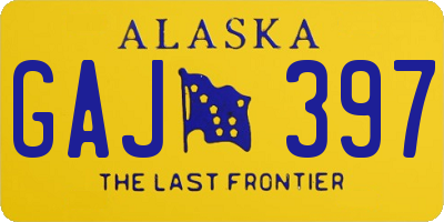 AK license plate GAJ397