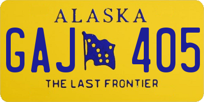 AK license plate GAJ405