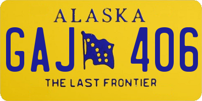 AK license plate GAJ406