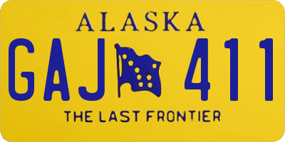 AK license plate GAJ411