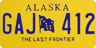 AK license plate GAJ412