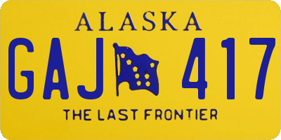 AK license plate GAJ417
