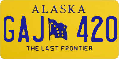 AK license plate GAJ420