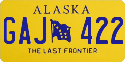 AK license plate GAJ422