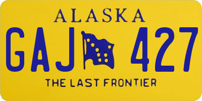 AK license plate GAJ427
