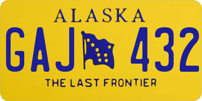 AK license plate GAJ432