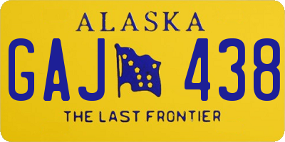 AK license plate GAJ438