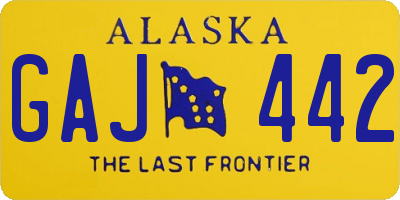 AK license plate GAJ442