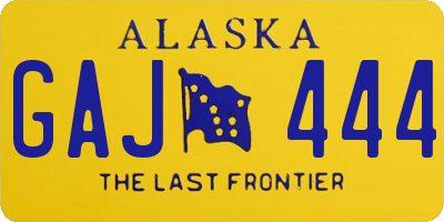 AK license plate GAJ444