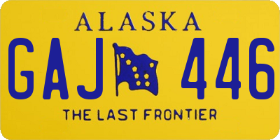 AK license plate GAJ446