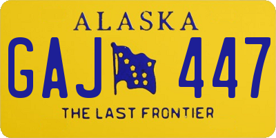 AK license plate GAJ447