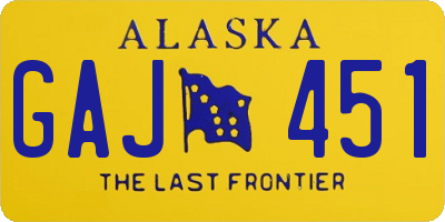 AK license plate GAJ451