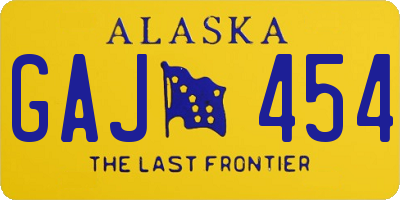AK license plate GAJ454