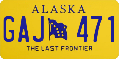 AK license plate GAJ471