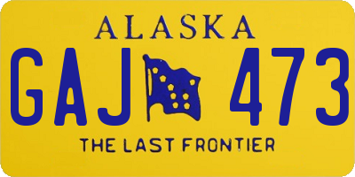 AK license plate GAJ473
