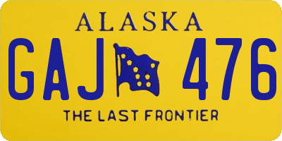 AK license plate GAJ476