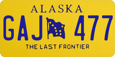 AK license plate GAJ477