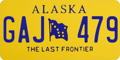 AK license plate GAJ479