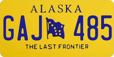 AK license plate GAJ485