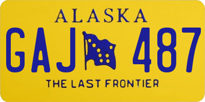 AK license plate GAJ487