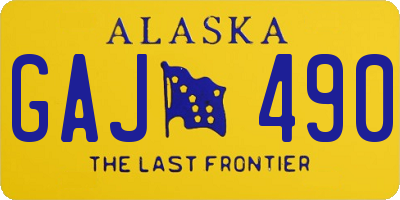 AK license plate GAJ490