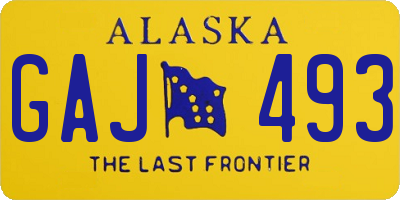 AK license plate GAJ493