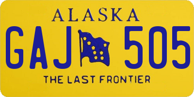 AK license plate GAJ505