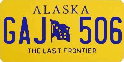 AK license plate GAJ506
