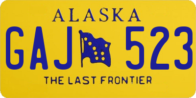 AK license plate GAJ523