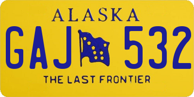 AK license plate GAJ532