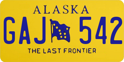 AK license plate GAJ542