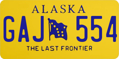 AK license plate GAJ554