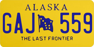 AK license plate GAJ559