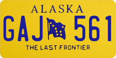 AK license plate GAJ561