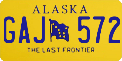 AK license plate GAJ572