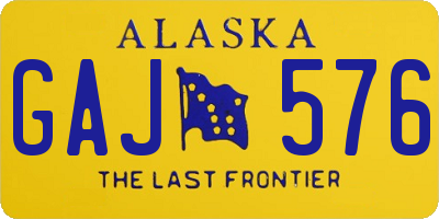 AK license plate GAJ576