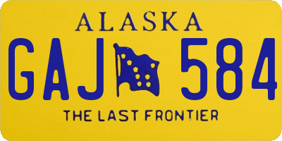 AK license plate GAJ584