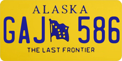 AK license plate GAJ586