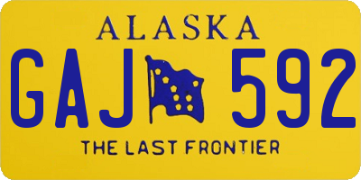 AK license plate GAJ592