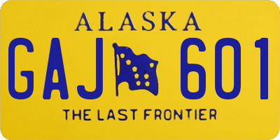 AK license plate GAJ601