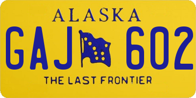 AK license plate GAJ602