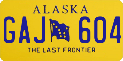 AK license plate GAJ604