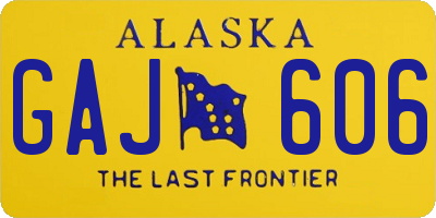 AK license plate GAJ606
