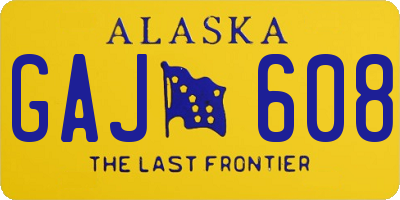 AK license plate GAJ608