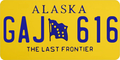 AK license plate GAJ616