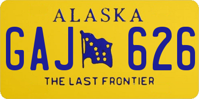 AK license plate GAJ626